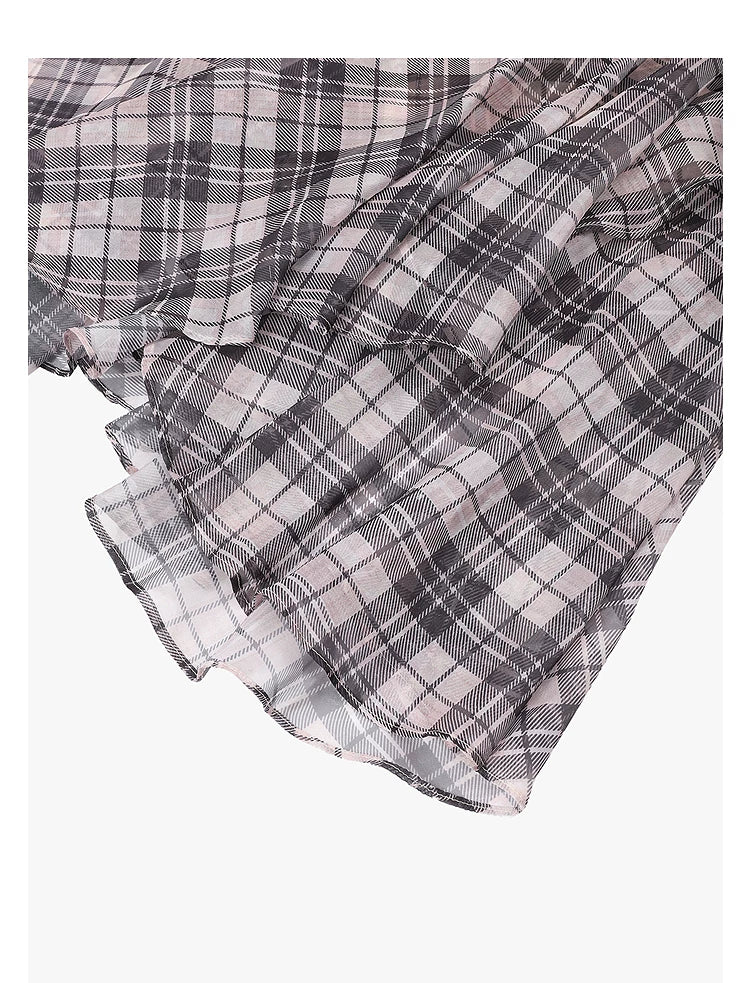 AYANAS Women’s checked print skirt