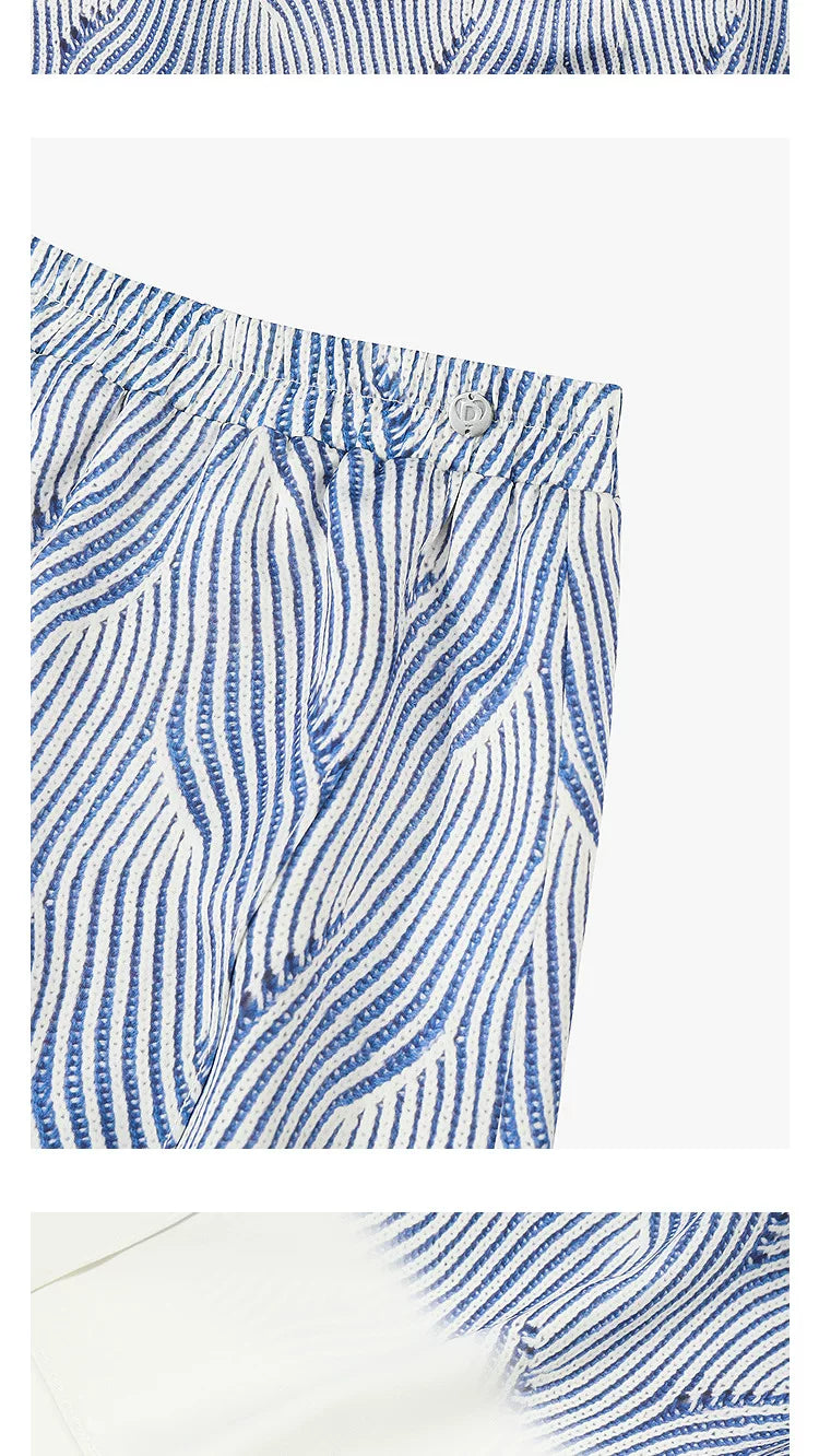 AYANAS Women’s knitted printed skirt with a slit and elasticated waist