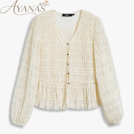AYANAS White women's lace shirt