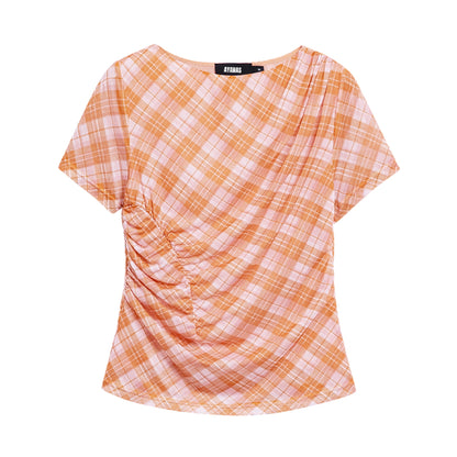 AYANAS Orange-print short-sleeve dress set