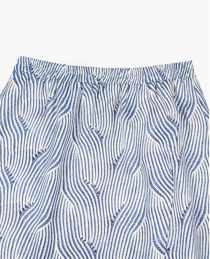 AYANAS Women’s knitted printed skirt with a slit and elasticated waist