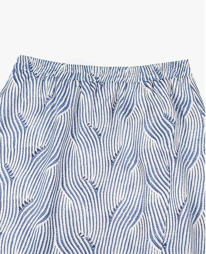 AYANAS Women’s knitted printed skirt with a slit and elasticated waist
