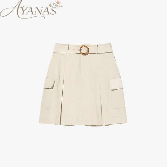 AYANAS A-line tie-waist skirt