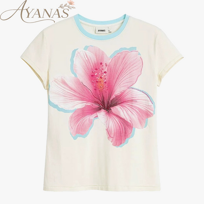 AYANAS  Printed Crew-Neck Short-Sleeve T-Shirt
