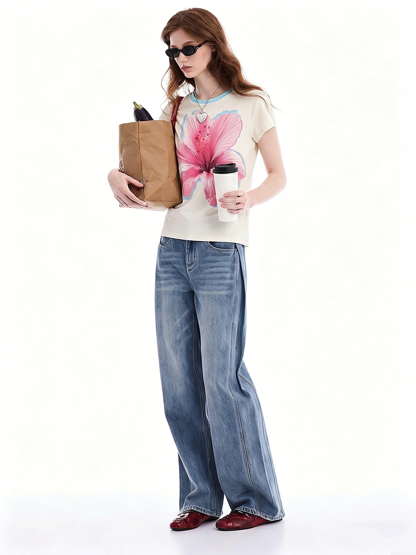 AYANAS  Printed Crew-Neck Short-Sleeve T-Shirt