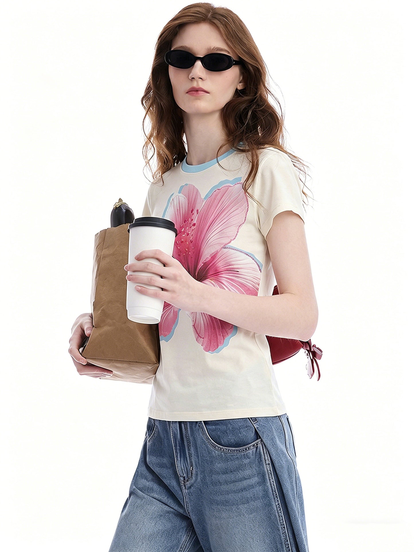 AYANAS  Printed Crew-Neck Short-Sleeve T-Shirt