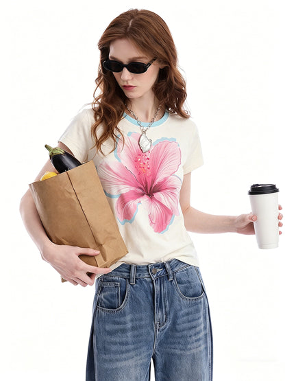 AYANAS  Printed Crew-Neck Short-Sleeve T-Shirt