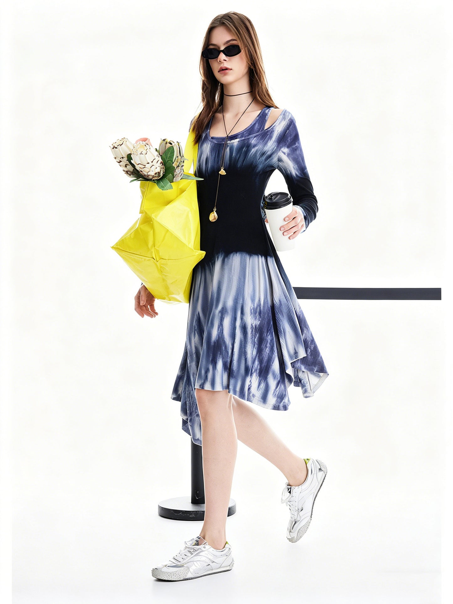 AYANAS Double-layered off-the-shoulder dress