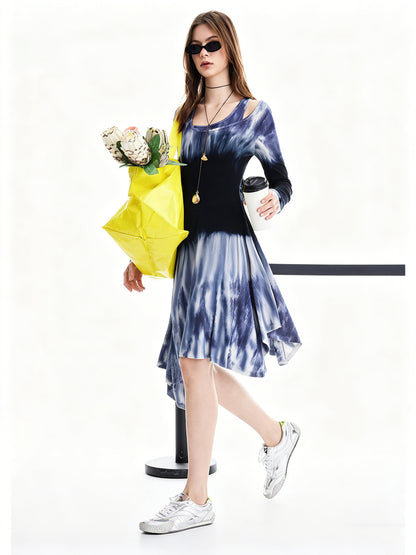 AYANAS Double-layered off-the-shoulder dress