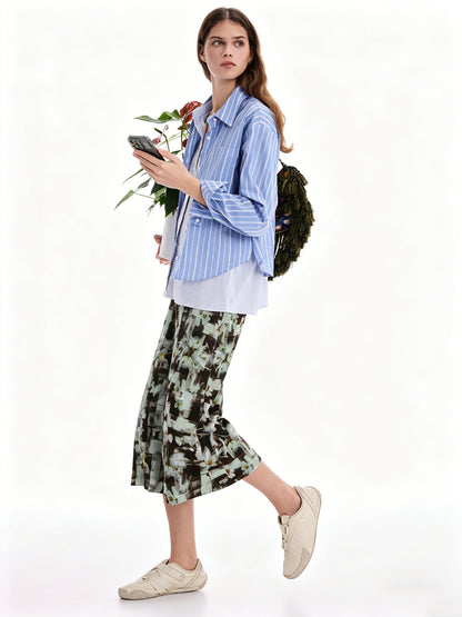 AYANAS  Striped Patchwork Two-Piece-Style Shirt