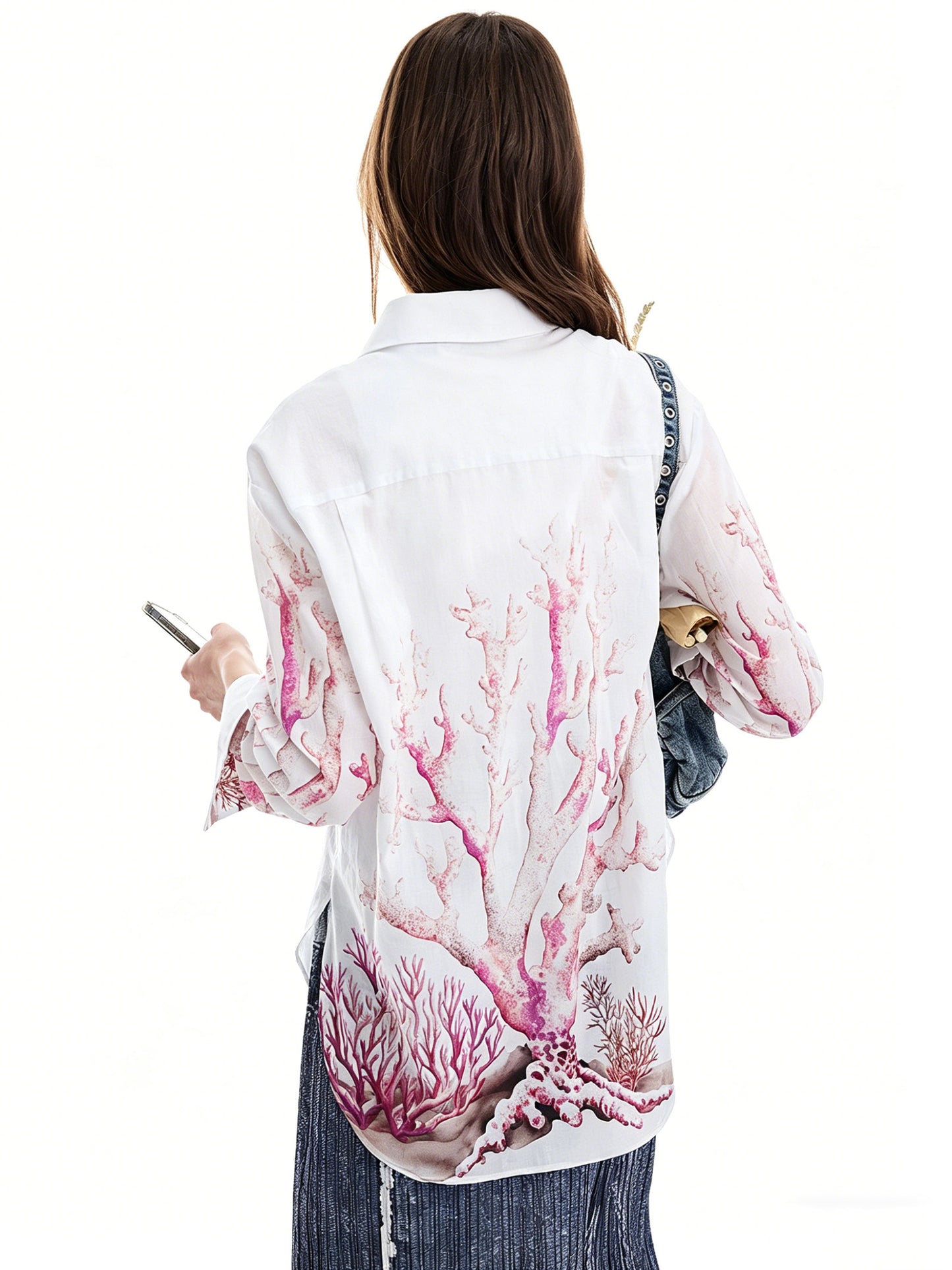 AYANAS Women's Short-Sleeve Floral Print Shirt