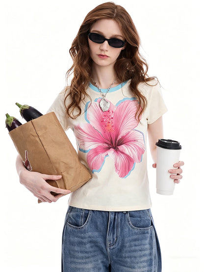 AYANAS  Printed Crew-Neck Short-Sleeve T-Shirt