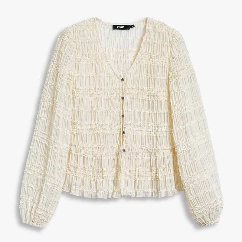 AYANAS White women's lace shirt