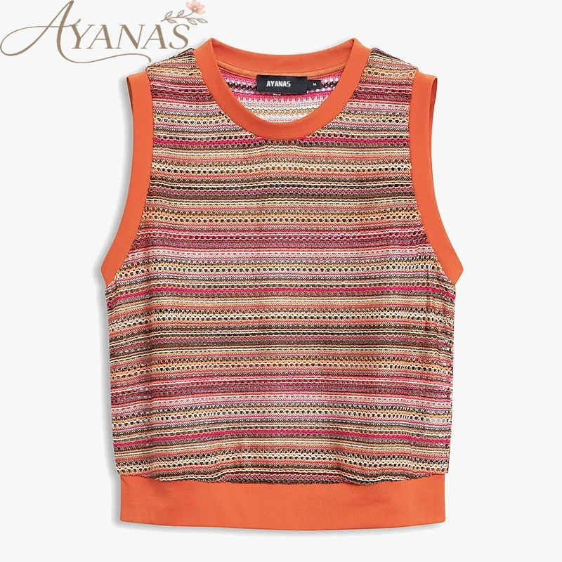 AYANAS Crew-Neck Sleeveless Knit Top