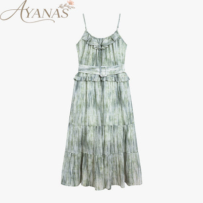 AYANAS Women's Ruffle Sleeveless Dress