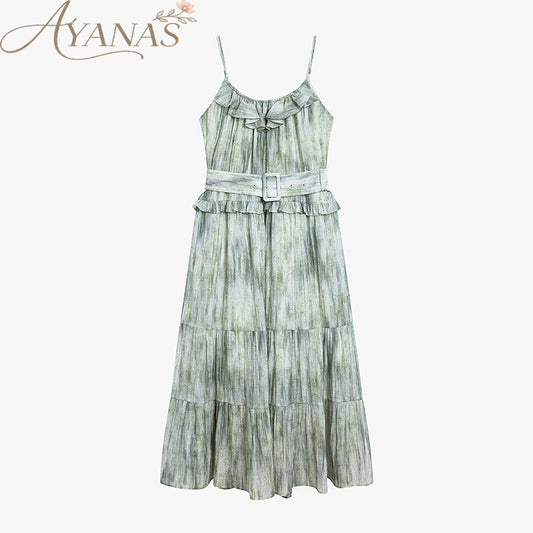 AYANAS Women's Ruffle Sleeveless Dress