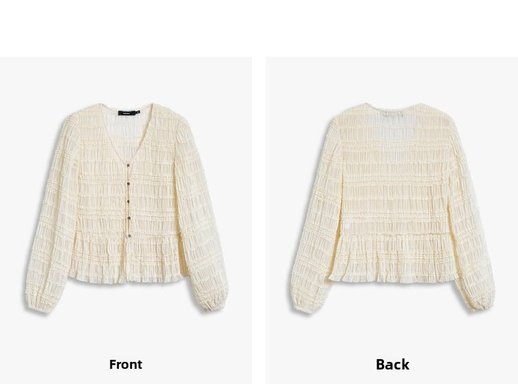 AYANAS White women's lace shirt