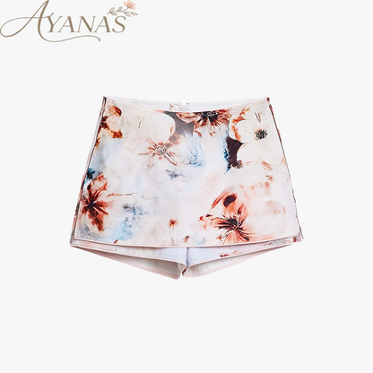 AYANAS Floral-Print Skirt-Pants: Women's Casual Pants
