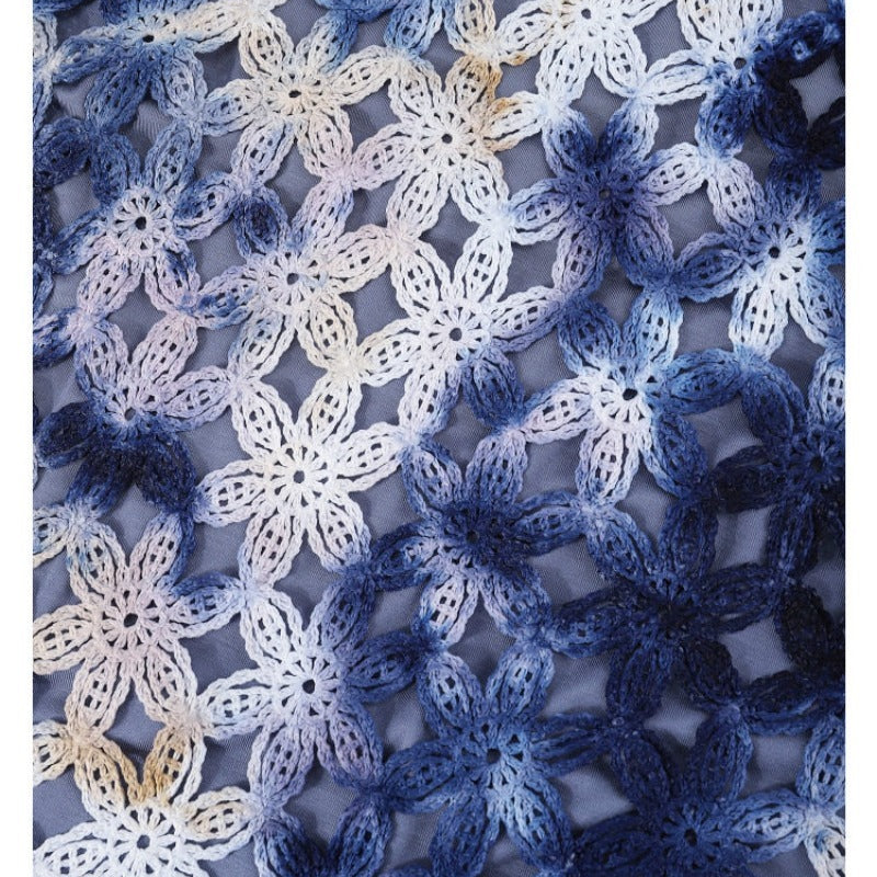 AYANAS Hand-Dyed Blue Gradient Midi Skirt