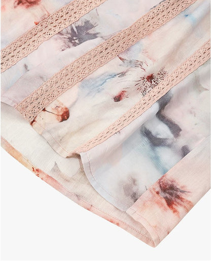 AYANAS Loose-fitting floral print women's shirt