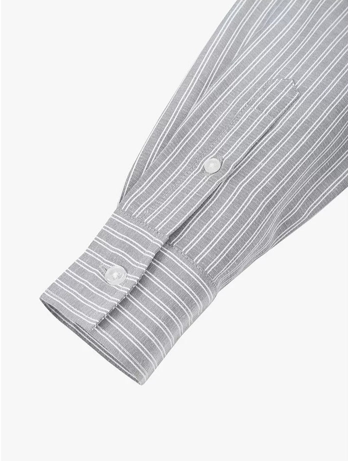 AYANAS Women's Shirt with Hand-Painted Floral Print and Stripes