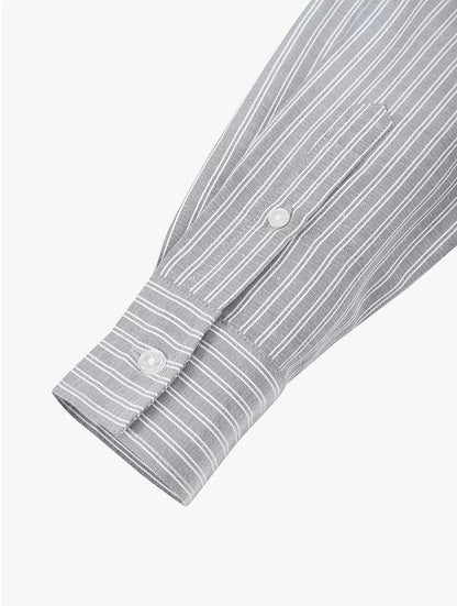 AYANAS Women's Shirt with Hand-Painted Floral Print and Stripes