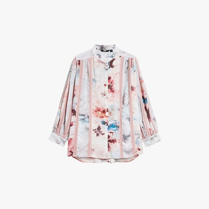 AYANAS Loose-fitting floral print women's shirt