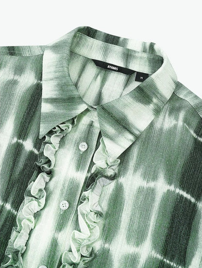 AYANAS Teal Tie-Dye Printed Women's Shirt Set