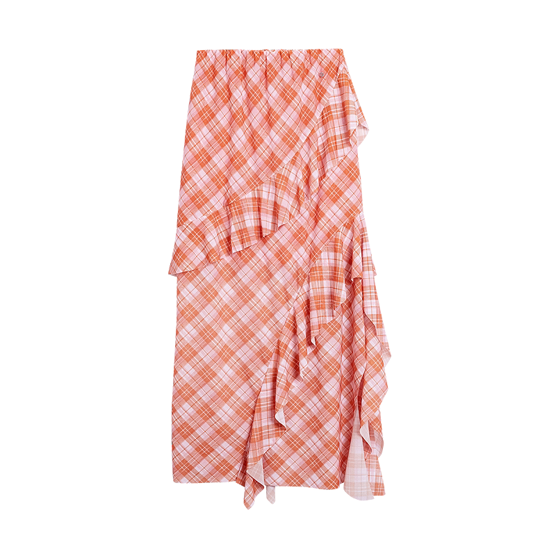 AYANAS Orange-print short-sleeve dress set