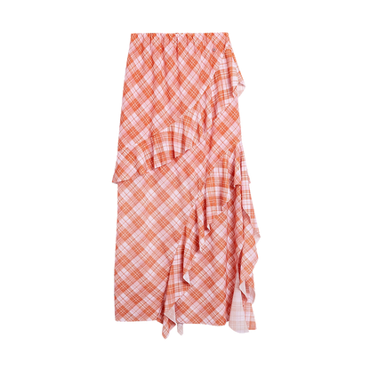 AYANAS Orange-print short-sleeve dress set
