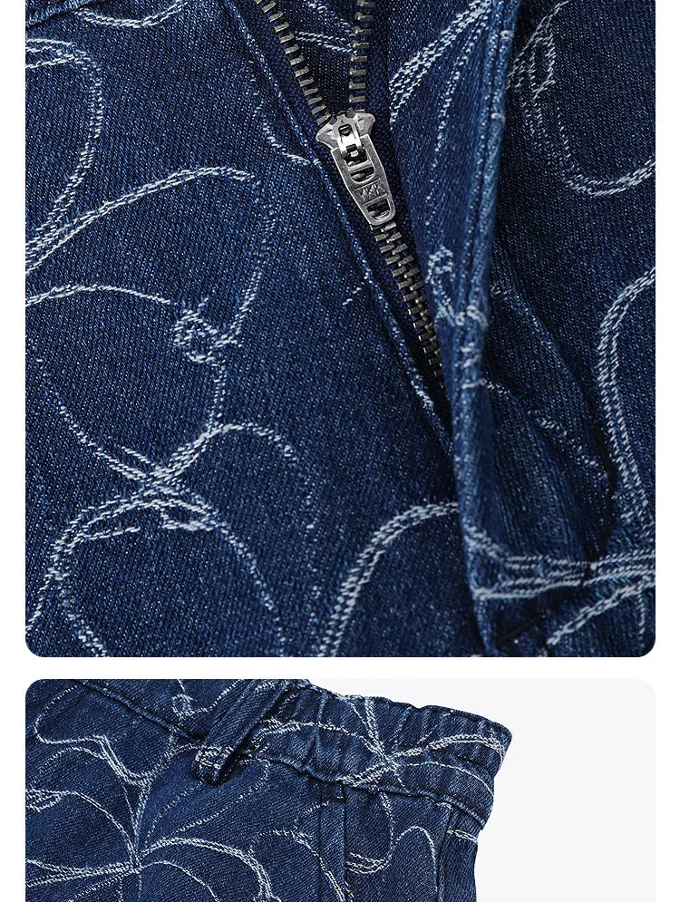 AYANAS Denim A-line knee-length skirt for women