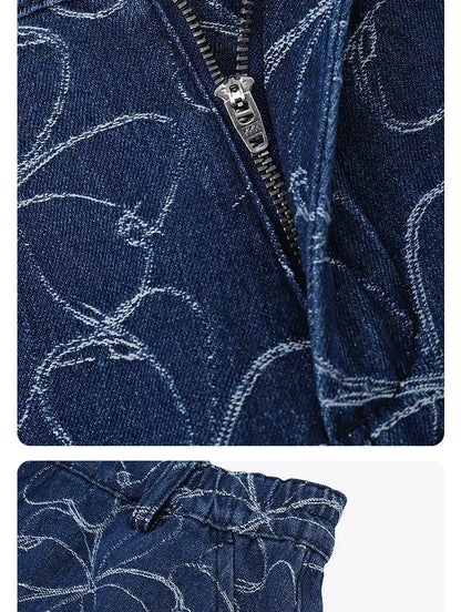 AYANAS Denim A-line knee-length skirt for women