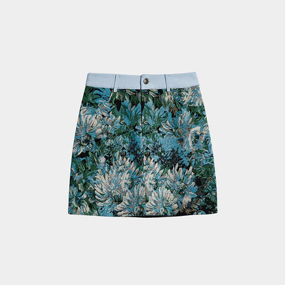 AYANAS  Floral-print A-line mini skirt