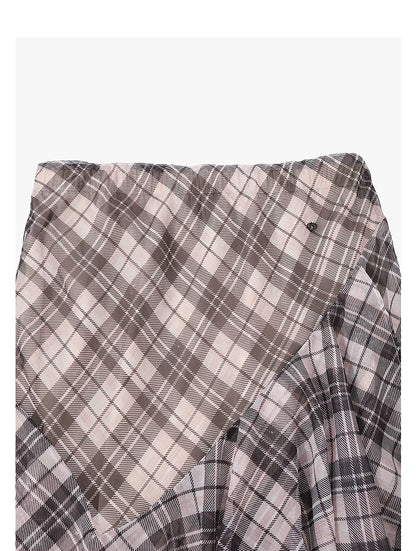 AYANAS Women’s checked print skirt