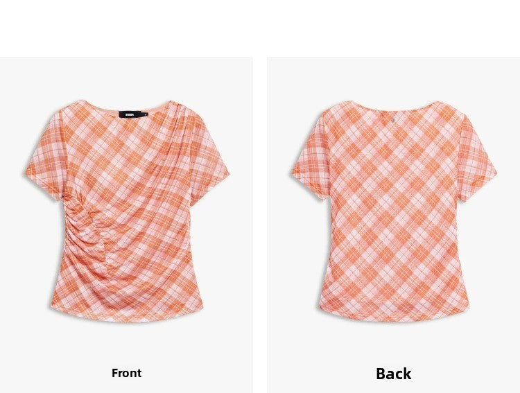 AYANAS Orange-print short-sleeve dress set