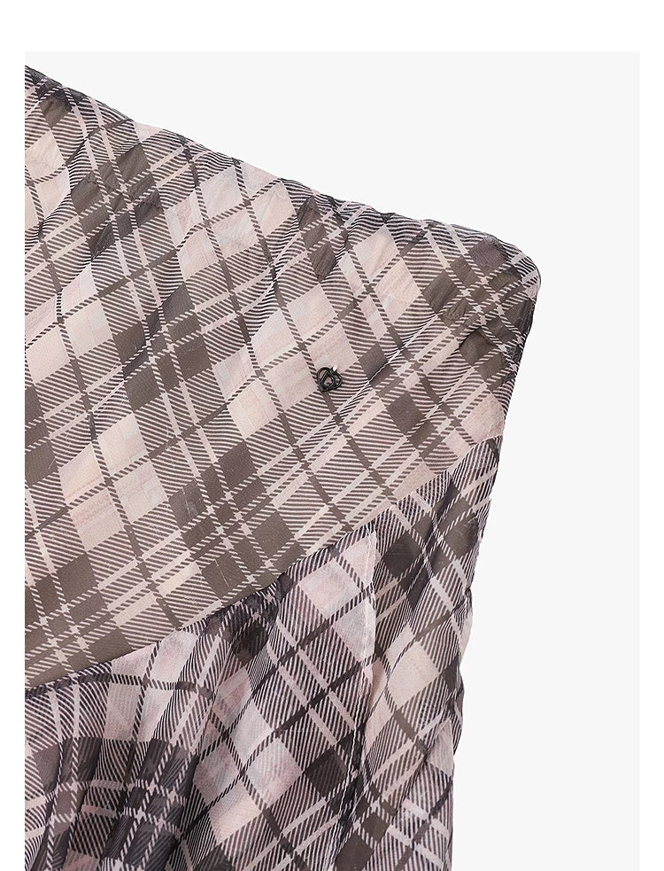 AYANAS Women’s checked print skirt