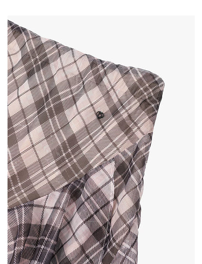 AYANAS Women’s checked print skirt