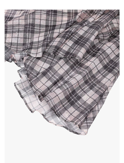 AYANAS Women’s checked print skirt