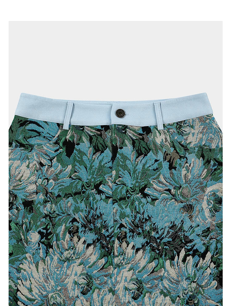 AYANAS  Floral-print A-line mini skirt
