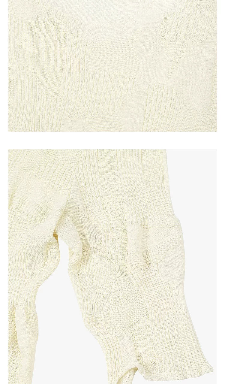 AYANAS Beige women's knit sweater shirt