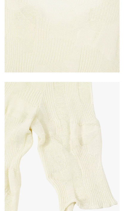AYANAS Beige women's knit sweater shirt