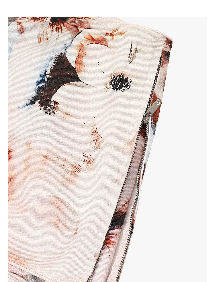 AYANAS Floral-Print Skirt-Pants: Women's Casual Pants