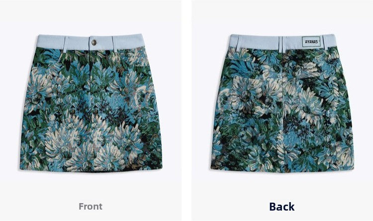 AYANAS  Floral-print A-line mini skirt