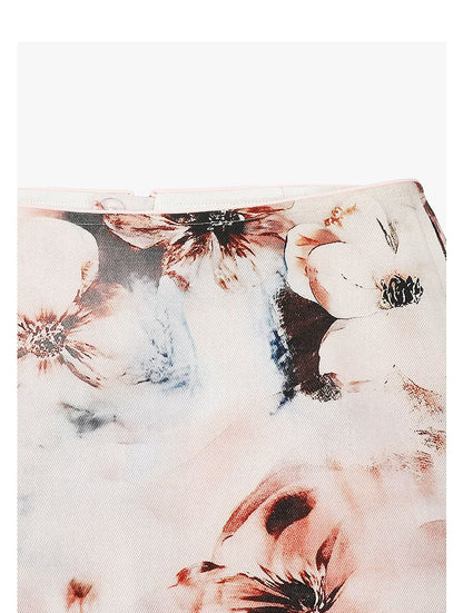 AYANAS Floral-Print Skirt-Pants: Women's Casual Pants