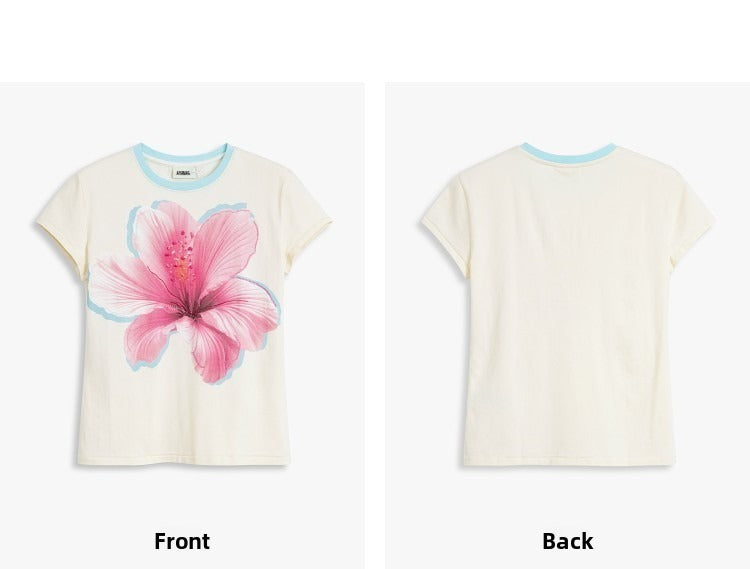 AYANAS  Printed Crew-Neck Short-Sleeve T-Shirt