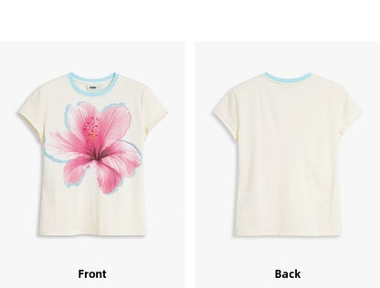 AYANAS  Printed Crew-Neck Short-Sleeve T-Shirt