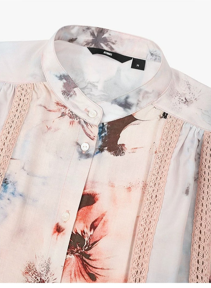 AYANAS Loose-fitting floral print women's shirt