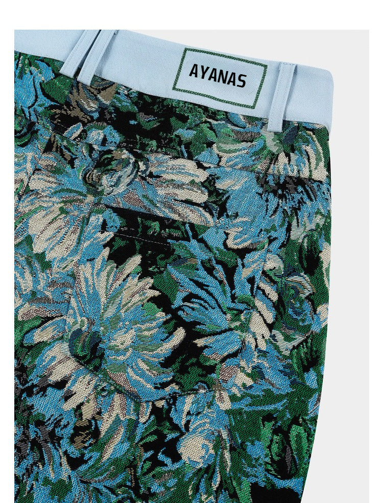 AYANAS  Floral-print A-line mini skirt