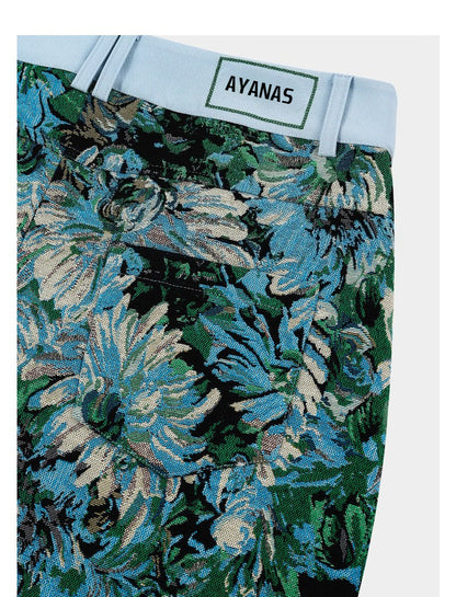 AYANAS  Floral-print A-line mini skirt