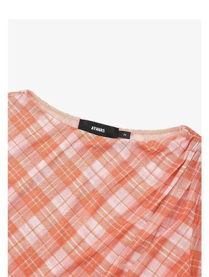 AYANAS Orange-print short-sleeve dress set